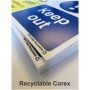  Keep out danger men at work multi message safety board sign on recyclable correx
