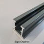  Metal sign channel rail for mounting a 10 MPH Traffic Speed Limit Sign.