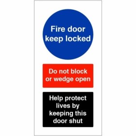 Fire door keep locked help protect lives safety sign with fire door instructions
