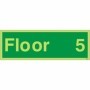  Photoluminescent floor 5 identification sign with high contrast text