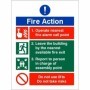 Operate Nearest Fire Alarm Call Point fire action safety sign