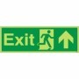 Glow in the Dark Exit Arrow Up emergency exit safety sign with upward directional arrow