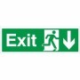 Exit Arrow Down emergency exit safety sign with downward arrow symbol