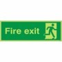 Glow in the Dark Fire Exit Running Man Right Sign