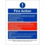 Personal Emergency Evacuation Plan PEEP fire action sign with evacuation instructions
