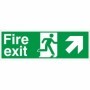 Fire Exit Arrow Up Right emergency escape route sign