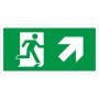 Fire exit symbol only with arrow up right sign