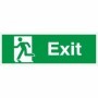 Exit man running left emergency exit safety sign