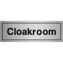 Brushed Aluminium Cloakroom Sign