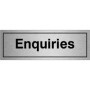 Brushed Aluminum Enquiries Door Sign