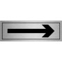 Brushed Aluminum Right Arrow Directional Sign
