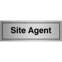 Brushed Aluminum Site Agent door sign