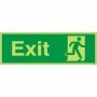 Glow in the Dark Exit sign with running man symbol facing right