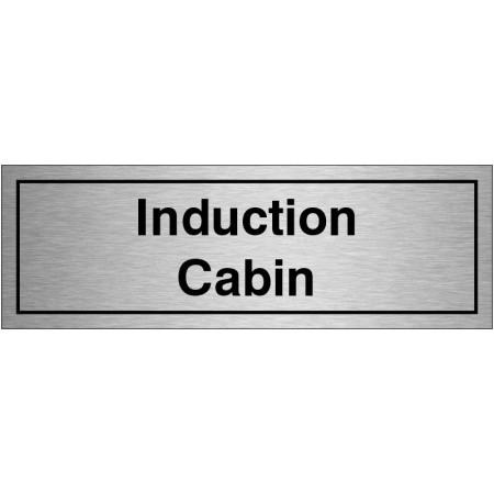 Induction Cabin Brushed Aluminium Door Sign
