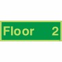 Glow in the dark Floor 2 floor identification safety sign