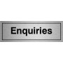 Enquiries Door Sign - Aluminium